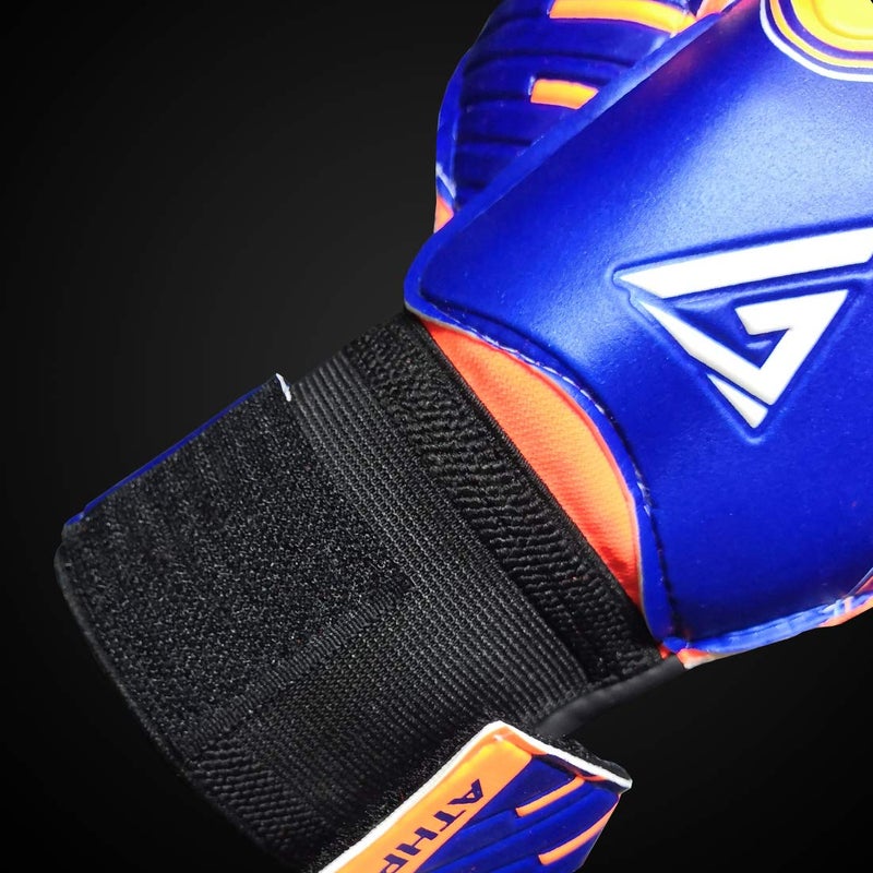 ATHPIK Soccer Goalie Gloves, Junior Indoor & Outdoor Goalkeeper Gloves with Finger Spines Protection and Strong Grip for Kids, Youth, Girls and Boys(Blue,Size 7) - Image 5